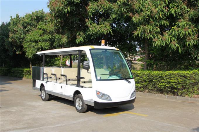 14 Seater Electric Sightseeing Bus , 72v Electric Shuttle Car with Fencing Cargo Box 0
