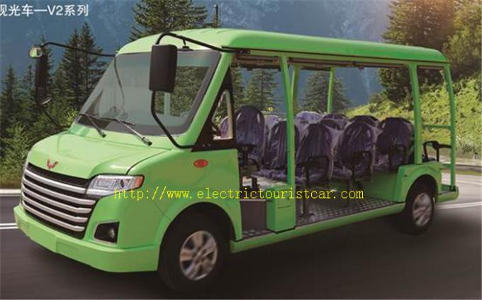 18 Seats Electric Sightseeing Bus , School Shuttle Bus With Doors 30 Km/H 0