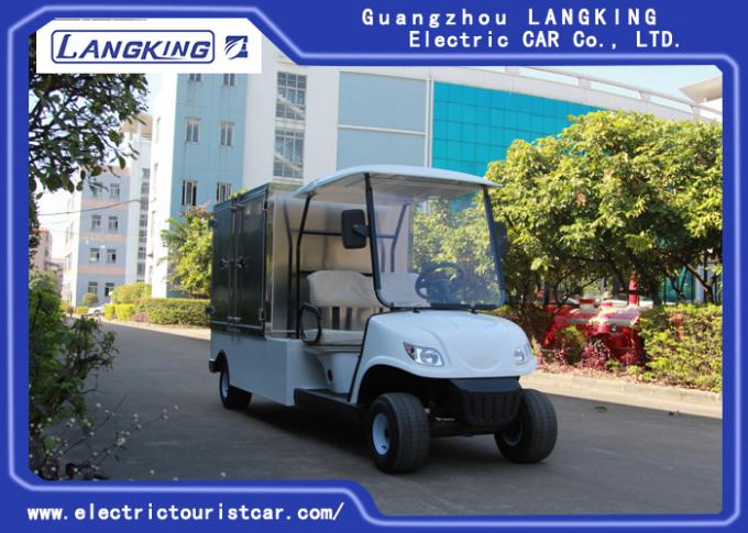 24km/H 2 Passenger Golf Cart , Enclosed Cargo Box Golf Cart 15% Climbing Ability 0
