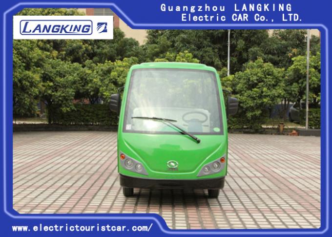 8 Seater Green Electric Tourist Car Mini Tour Bus 18% Climbing Ability 0