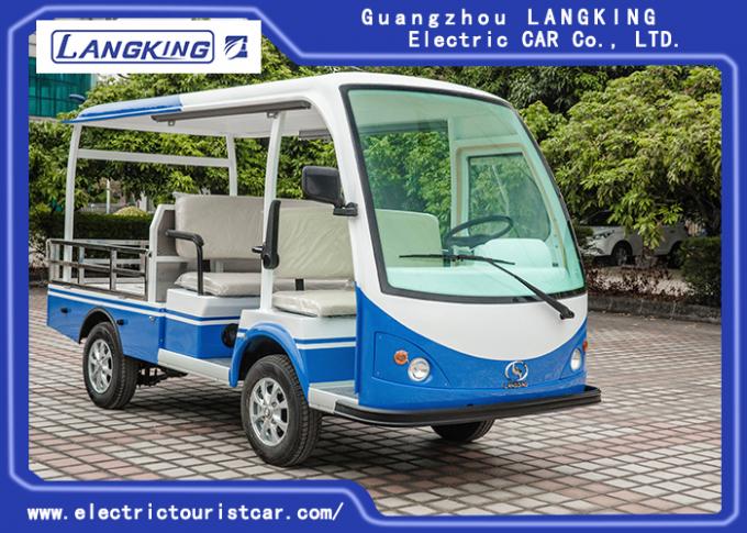 4 Seater Golf Cart  Blue/White Electric Luggage Carts  for Hotel Reasor Factory 0