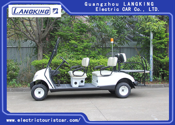 White 6 Passenger Golf Cart With 48V 3KW Motor 6V * 8 PCS Battery / Electric Club Car 0