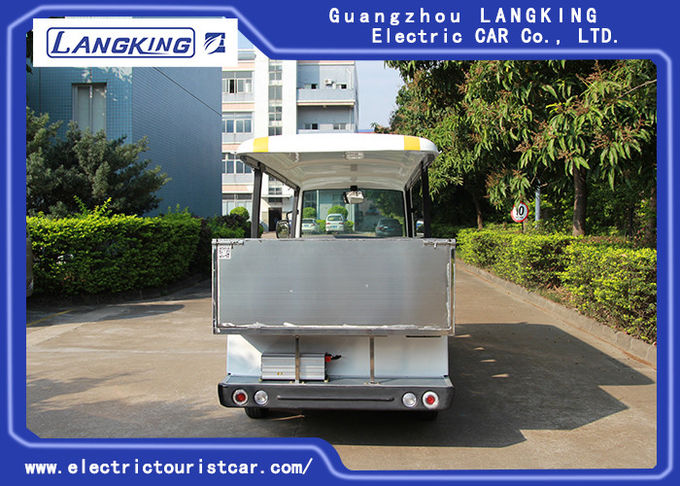 Cool 11 Seats Cargo Electric Sightseeing Vehicle With Small Toplight 72V 7.5KW 0