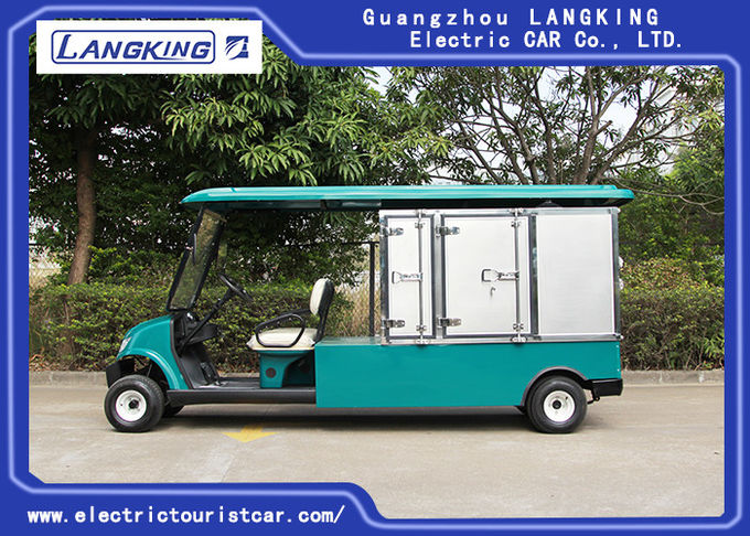 Two Seats Electric Cargo Truck With Roof / Stainless Steel Cargo Box 0