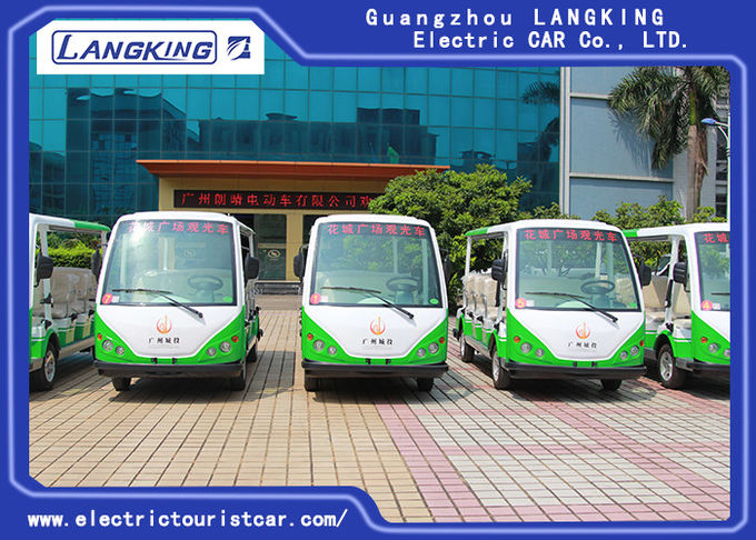 11 Persons Village Electric Shuttle Car 72V / 5KW AC Motor Range For 100km 0