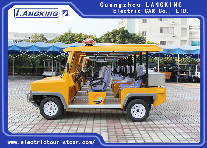 5 Seater Electric Patrol Car , Electric Powered Utility Carts With Big Light On Roof 0