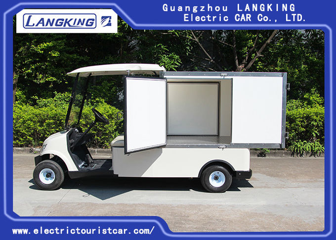 2 Person White Mini Electric Cargo Truck With Stainless Steel Cargo Box 650kg 48v 3kw DC Motor 0