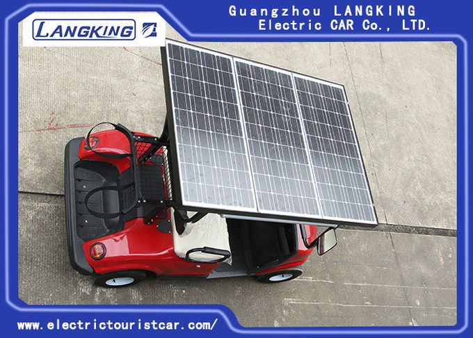Solar Panels Roof Left Hand Drive Electric Golf Carts With Deep Recycle Batteries 0