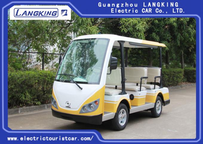 White /Yellow 8 Seater  Golf  Cart Electric Sightseeing Bus China Mini Tour Bus 0