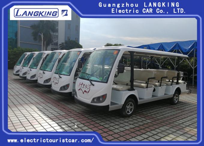14 Seater Electric Sightseeing Bus , 72v Electric Shuttle Car  for Exhibition 0