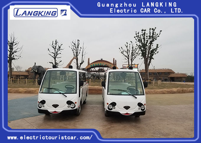 Closed Electric Shuttle Bus , 14 Person 4 Wheels  Electric Tourist Car With Vacuum 0