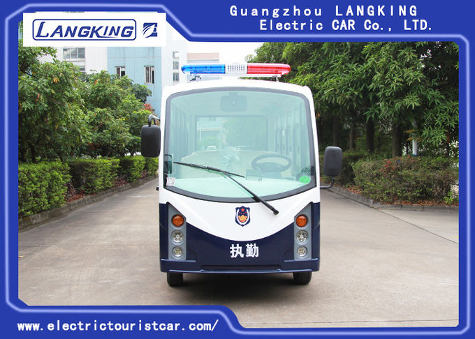 White 11 Seater Electric Shuttle Car Equipped With Effective Shock Absorb / Door 0