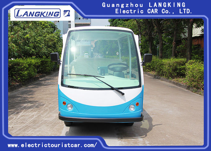 CE Approved Open Top Electric Shuttle Vehicles / 48V DC System 8 Passenger 4 Wheel Electric Mini Bus 0