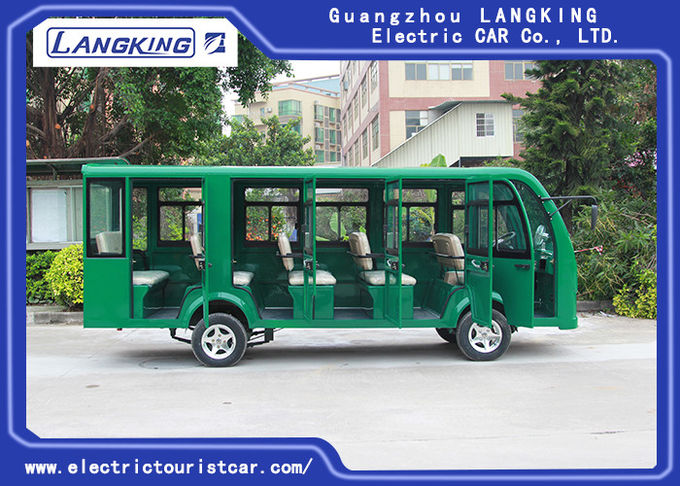Closed Door Electric Sightseeing Car With Superior Cruising Capacity 72 Volt 7.5KW AC Motor 14 seats 0